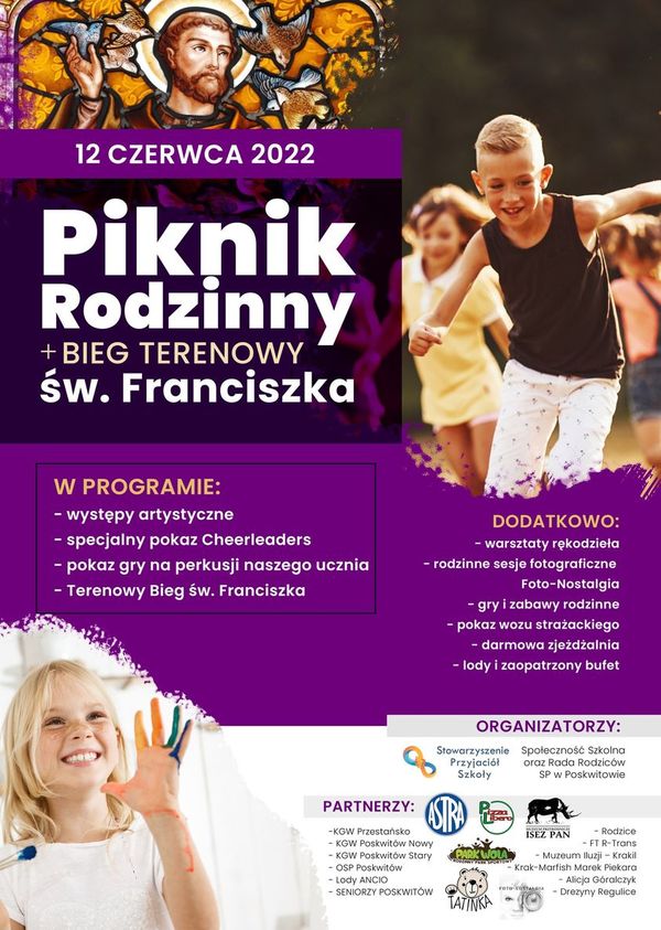 Piknik rodzinny i bieg terenowy św. Franciszka w Poskwitowie 2022